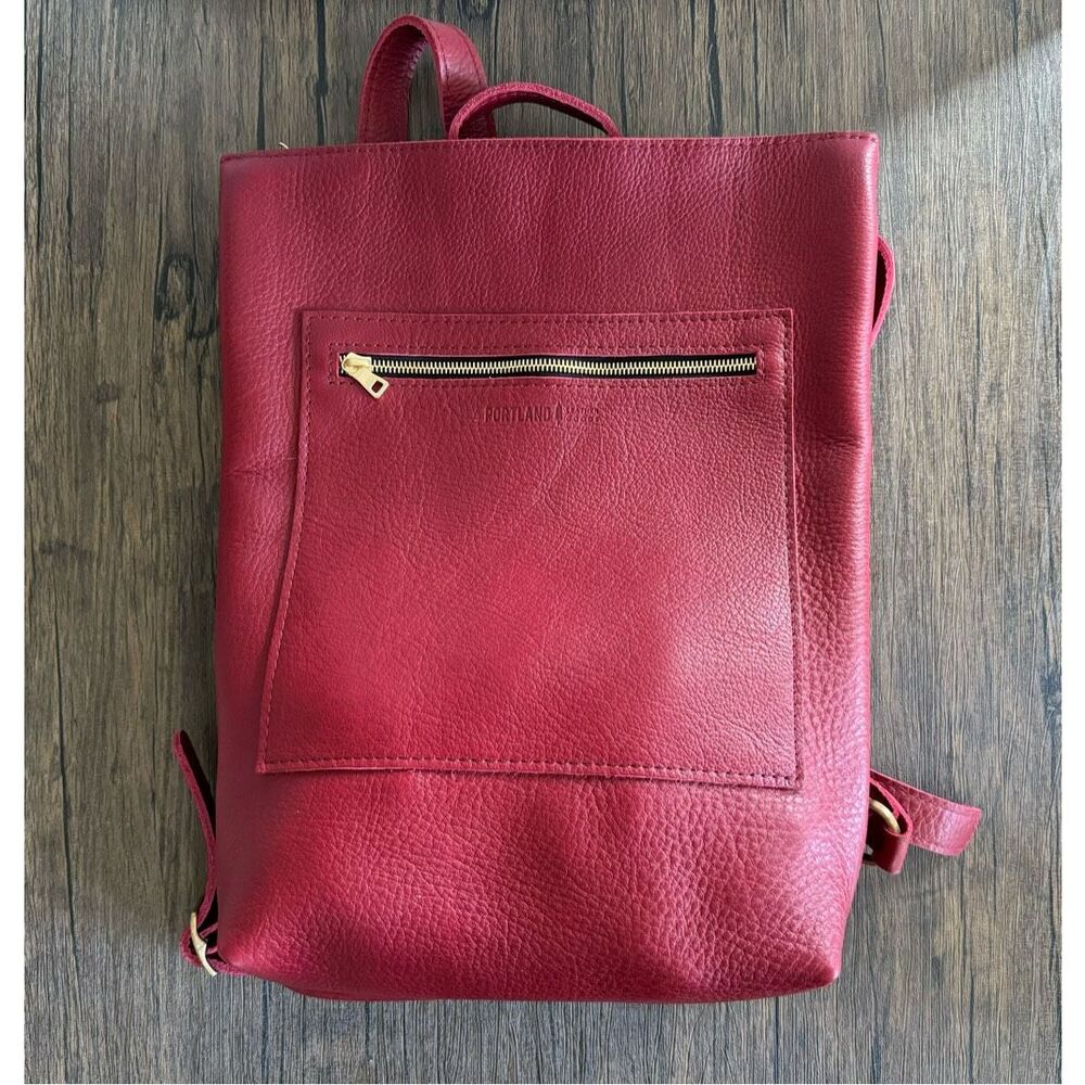 FLAMENCO Portland Leather Laptop Backpack Leather Work Bag Travel Backpack NEW - Picture 1 of 7